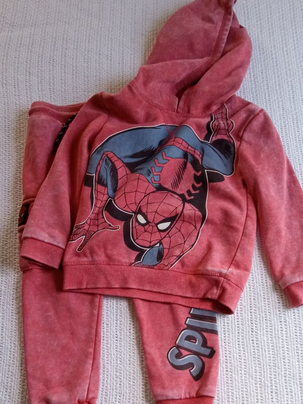 Marvel Spiderman Pants & Hoodie, Red, Size 3T